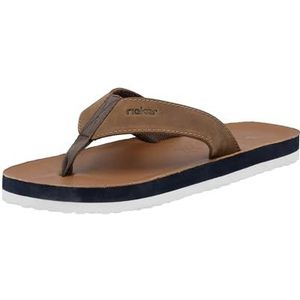 Rieker - Slippers - Bruin - Leer - Antistress Voetbed
