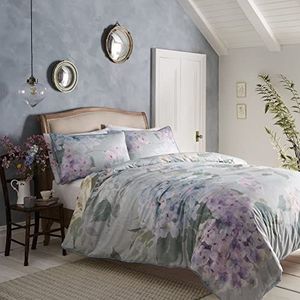 Appletree Heritage - Hortensia - 100% Katoen Dekbedovertrek - Super-King Bed Size in Seafoam