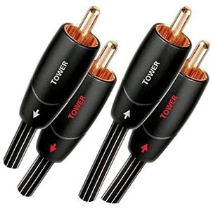 AudioQuest Tower audiokabel, 2 x RCA op 2 x RCA, zwart, koper, 1 m