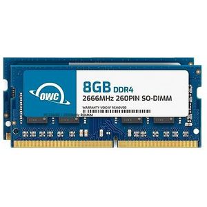 OWC 16,0 GB (2 x 8 GB) 2666 MHz DDR4 PC4-21300 SO-DIMM 260-pins geheugenupgrade, (OWC2666DDR4S16P), voor 2019-2020 27-inch iMac (iMac19,1 iMac20,20,1 iMac20,1)