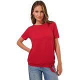 CECIL - Zomershirt - Lichtblauw - Viscosemix - Knoopdetail aan Zoom