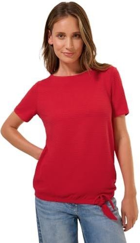 CECIL - Zomershirt - Lichtblauw - Viscosemix - Knoopdetail aan Zoom