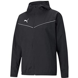 PUMA Kinder Windbreaker teamRISE All Weather Jkt Jr, Puma Black-Puma White, 140, 657402