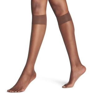 FALKE Dames Kniekousen Shelina 12 DEN W KH Ultra Transparent eenkleurig 1 Paar, Bruin (Espresso 5188), 39-42