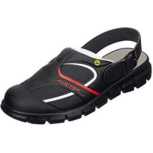 Abeba 37331 ""Dynamische"" ESD-Occupational-Clog Schoen, 37, Zwart/Rood, 1