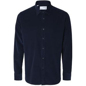 Slhregowen-Cord Shirt Ls Noos, navy blazer, M
