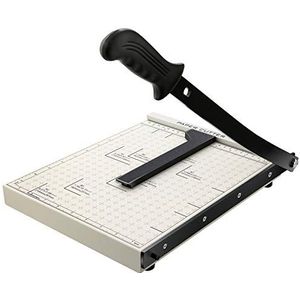 Meditool Papiersnijmachine A3 B4 A4 papiersnijder, 32,5 x 25,5 x 3 cm, metalen basis, wit (A4)