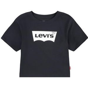 Levi's Kids Meisjes S/S High Rise Batwing Tee, Zwart, 12 Jaren