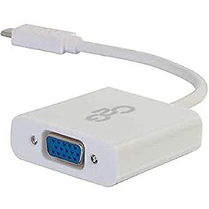 C2G USB C naar VGA Adapter voor Mac, Lenovo en meer, Full HD USB 3.1 USB-C naar VGA HD15 wit Adapter