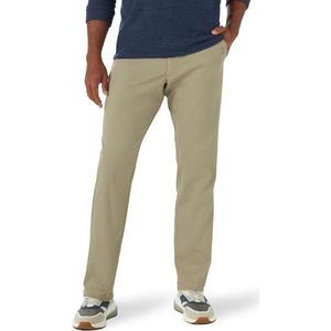 Lee Men's Performance Series Extreme Comfort Relaxed Pant, Khaki, 34W x 29L