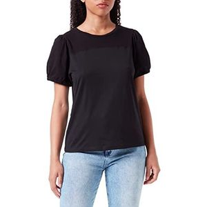 Q/S designed by Dames T-shirt met korte mouwen, grijs/zwart, L