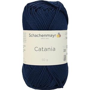 Schachenmayr Catania 9801210-00124 - Breigaren, haakgaren, 100% katoen, marineblauw (11,5 x 5,2 x 6 cm)