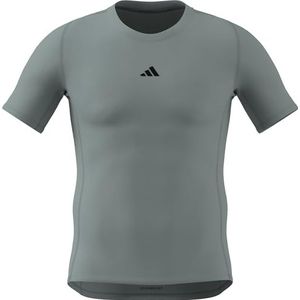adidas Hombre TECHFIT COMPRESSION TRAINING T-SHIRT, Wonder Sage, XL Short