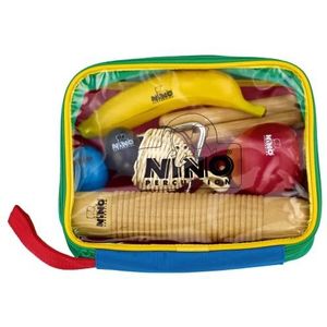 Nino Percussion Ninoset4 percussie-assortiment 8-delig met kleurrijke designtas