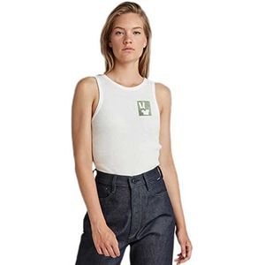 G-STAR RAW Waffle Slim Tank Top Dames T-Shirt, wit (Milk C983-111), S