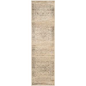 Safavieh Vintage geïnspireerd tapijt, VTG113, geweven zachte viscose vezel loper, lichtbruin/bruin, 62 x 240 cm