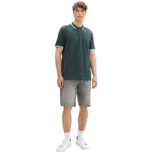 TOM TAILOR Denim Basic poloshirt voor heren van katoen, 10362, Dark Gable Green, M