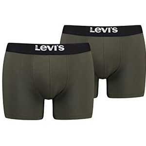 Levi's Solid Basic Boxershort voor heren, kaki, XL