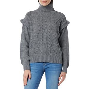 baradello Dames gebreide trui 39426022-BA01, donkergrijs melange, XS/S, donkergrijs melange, XS/S