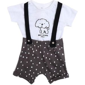 Chicco, 2-delige set bestaande uit T-shirts en shorts, uniseks-baby, 6 maanden, Wit (752)
