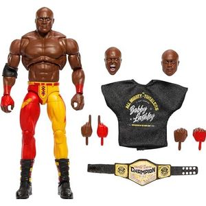 WWE Bobby Lashley set met scharnierfiguur, 15 cm, accessoires Superstar Ultimate Edition, hoofd + verwisselbare handen, 30 gewrichten, om te verzamelen, kinderspeelgoed, vanaf 3 jaar, HWP52