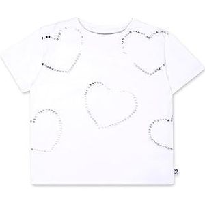 Tuc Tuc T-shirt met witte hartjes, meisjes, Basics Kids, Wit, 10 Jaar
