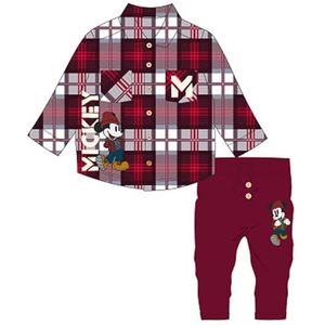 Disney 2-delige set van sweatshirt + broek voor baby's (3 tot 23 maanden), Mickey, zacht en warm: sweatshirt + joggingbroek, gemengd patroon, voor meisjes en jongens, model DIS BMB 5112B738-S1-6M