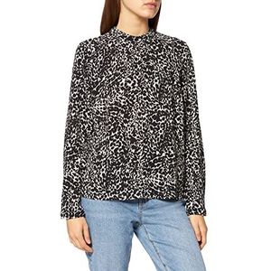 ONLY Blousejurk dames ONLNEW MALLORY L/S BLOUSE AOP WVN NOOS , Whitecap Gray/Aop: petra Graphic , 40