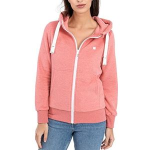 DEPROC - FinjaCMYK II - Capuchonsweatvest - Roze - Zachte Fleecejack met Kangoeroezak