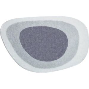 Grund Badmat, Ultrazacht en absorberend, Antislip, 5 jaar garantie, LAKE, Badmat 60x90 cm, Zilver grijs