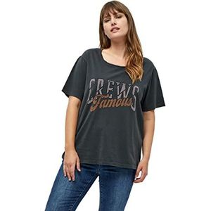 Peppercorn Dames Fillisha Tee Curve T-Shirt, Zwart, 44 NL