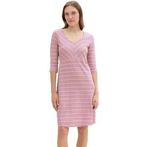 TOM TAILOR Damesjurk, 36151 Berry Knit Structure Stripe, 40