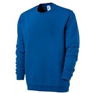 BP 1623-193 unisex sweatshirt van versterkt katoen koningsblauw, maat L
