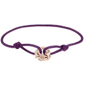 Liebeskind Berlin Dames Stoffen Armband LJ-1803-B-21 met roestvrij stalen hangers in IP roségoud