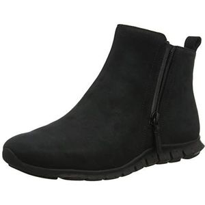 Cole Haan Zerogrand Side Zip Bootie Waterproof Chukka Boots voor dames, zwart (zwart nubuck/zwart nubuck/zwart), 36 EU