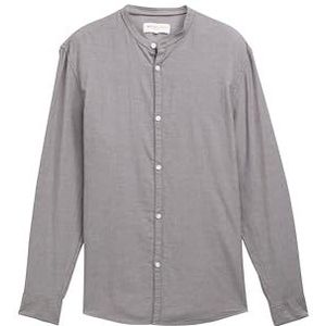 TOM TAILOR Denim heren overhemd, 37877 - Dark Grey Diamond Structuur, XXL