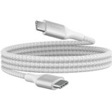 Belkin BoostCharge USB-C/USB-C-voedingskabel (1 m), snellaadkabel met 240 W Power Delivery, USB-IF-gecertificeerd, compatibel met MacBook Pro, Chromebook, Samsung Galaxy, iPad, en meer - Wit