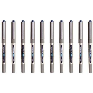 UNI-BALL - Uni Mitsubishi Pencil – 10 balpen Uni-Ball Eye Fine UB-157 – inktroller, vloeibaar, blauw – punt 0,7 mm – medium lettertype