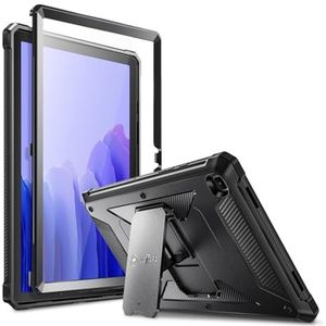 Fintie Shockproof Case voor Samsung Galaxy Tab A7 10.4 Inch Tablet 2020 SM-T500/T505 - Robuuste Unibody Hybrid Volledige Beschermende Bumper Kickstand Cover met Ingebouwde Screen Protector, Zwart