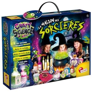 Lisciani - Crazy Science – het huis van de tovenaars – magische experimentenset voor kinderen vanaf 7 jaar – laboratorium voor magie – creatie van glow-in-the-dark toverdrankjes – accessoires