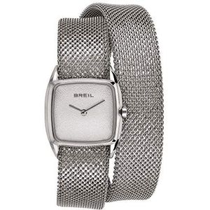 Breil New Snake dameshorloge met mesh-armband van staal, uurwerk alleen tijdweergave, 2 uur kwarts, Zilver-wit, Eén maat, Armband