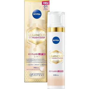 NIVEA - LUMINOUS630 - Anti-Pigment Vlekken - CC Fluid - Gezichtsverzorging Alle huidtypen - SPF 30 - 40 ml - 01 Light