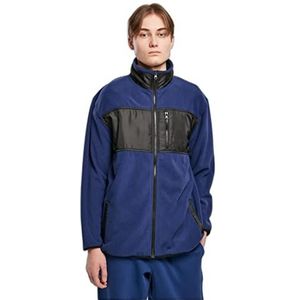 Urban Classics patched micro fleece jack heren, Spaceblue, S