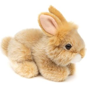 Uni-Toys - Angora-konijn beige, liggend - 18 cm (lengte) - pluche haas, konijn - pluche dier, knuffeldier