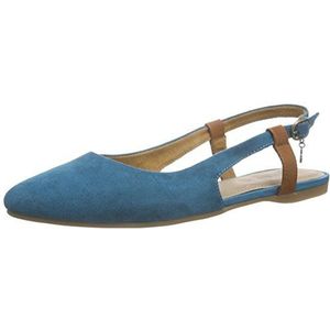 s.Oliver dames 29401 slingback, blauw Aqua 808, 41 EU