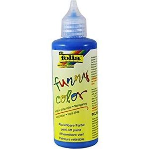 folia 4435/tr - Funny color, Window Color kleur in 80 ml fles, voor ramen, spiegels en gladde oppervlakken, koningsblauw