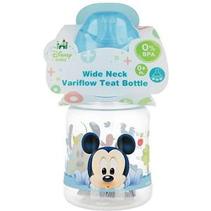 Stor Babyfles, breed, 150 ml, siliconen, 3 posities, Micky Mouse, Disney, Baby Paint Pot, zwart 8412497398010