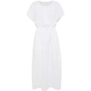 Part Two GeolinePW Dames Relaxed Fit Jurk, Helder Wit, 40