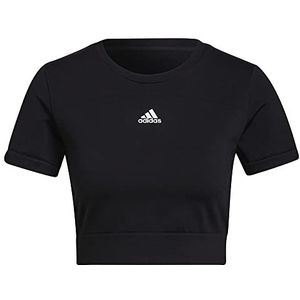 adidas W Sml Fit T-shirt, zwart/wit, XL voor dames