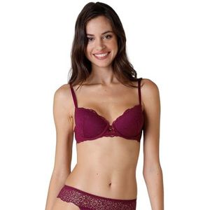 Lovable Gevoerde beha met beugel Exquise Lace Dames, bordeaux., 38 / C